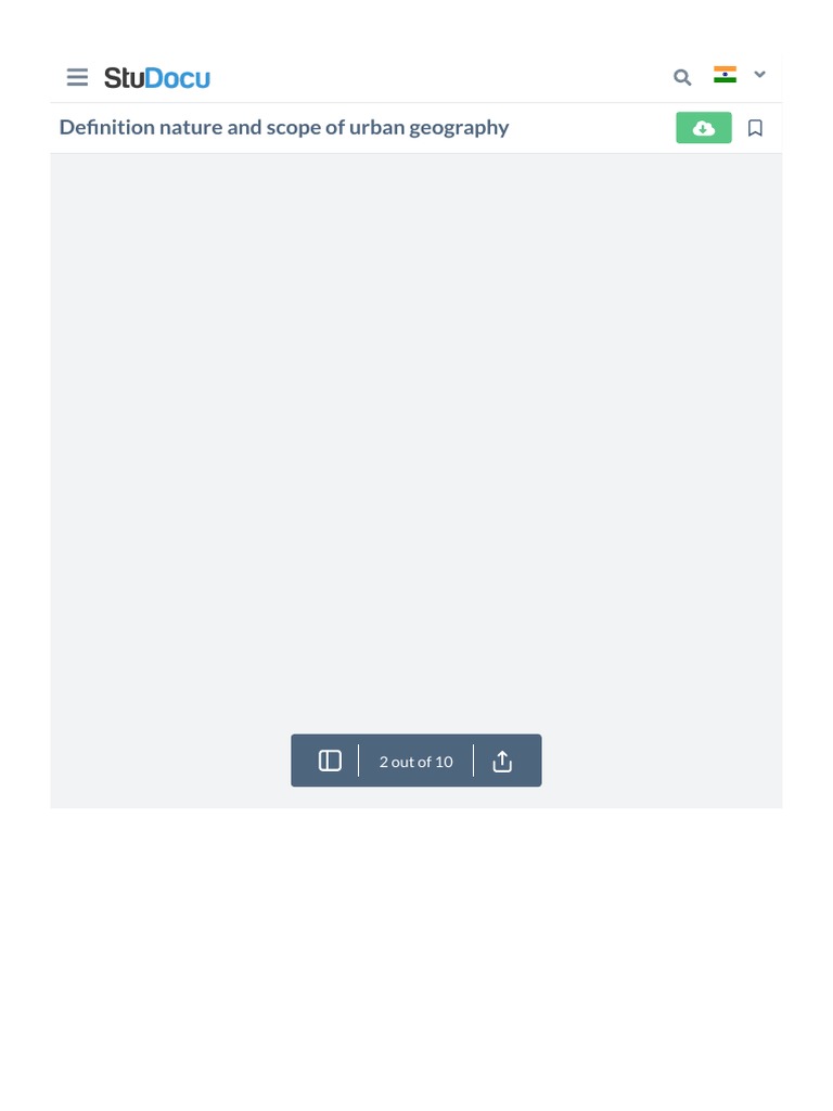 Definition Nature and Scope of Urban Geography DeFINITION, NATURE and