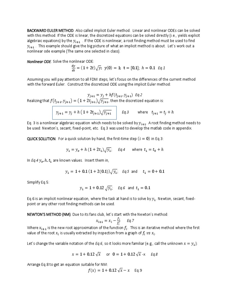 ODE. Solve The ODE PDF Ordinary Differential