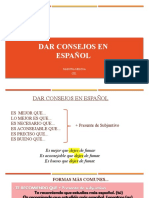 5ºb Dar Consejos en Español Presente de Subjuntivo 14 de Abril