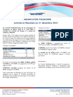 Communique Financier Comptes 2021 Et Distribution de Dividendes