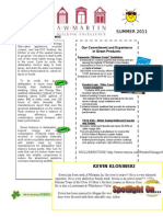 Newsletter Summer 2011