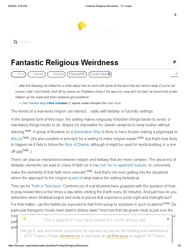Fantastic Religious Weirdness Explained | PDF