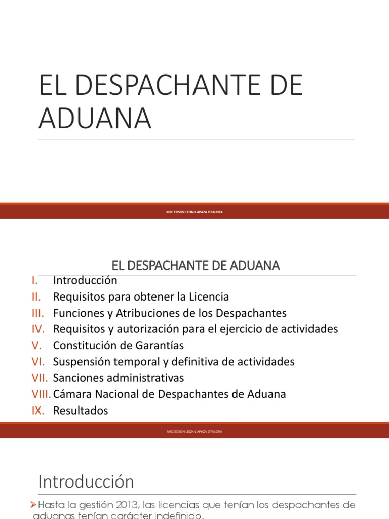 05 - El Despachante de Aduanas | PDF | aduana | Gobierno