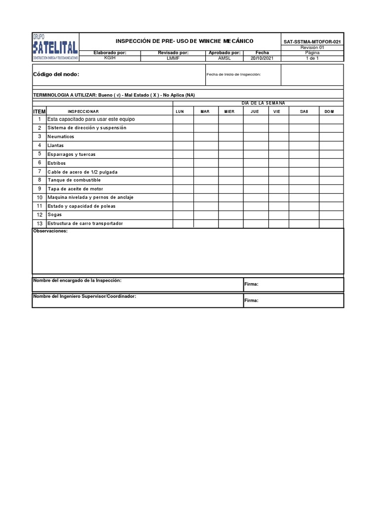 Check List Winche (1) PDF