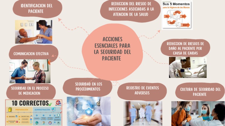 Mapa Mental Acciones Esenciales para La Seguridad Del Paciente. | PDF