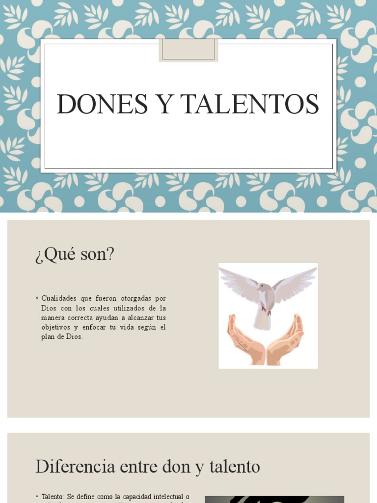Diferencias entre Dones y Talentos | PDF
