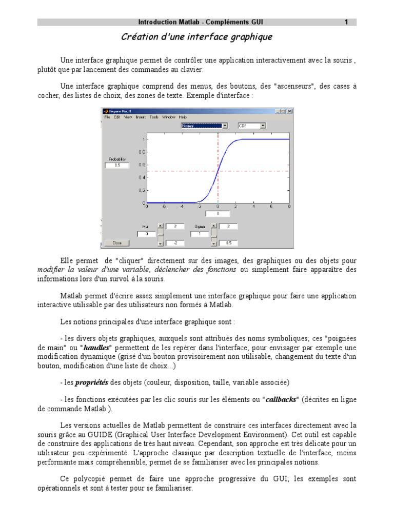 Matlab Gui 1 | PDF | Interface graphique | MATLAB