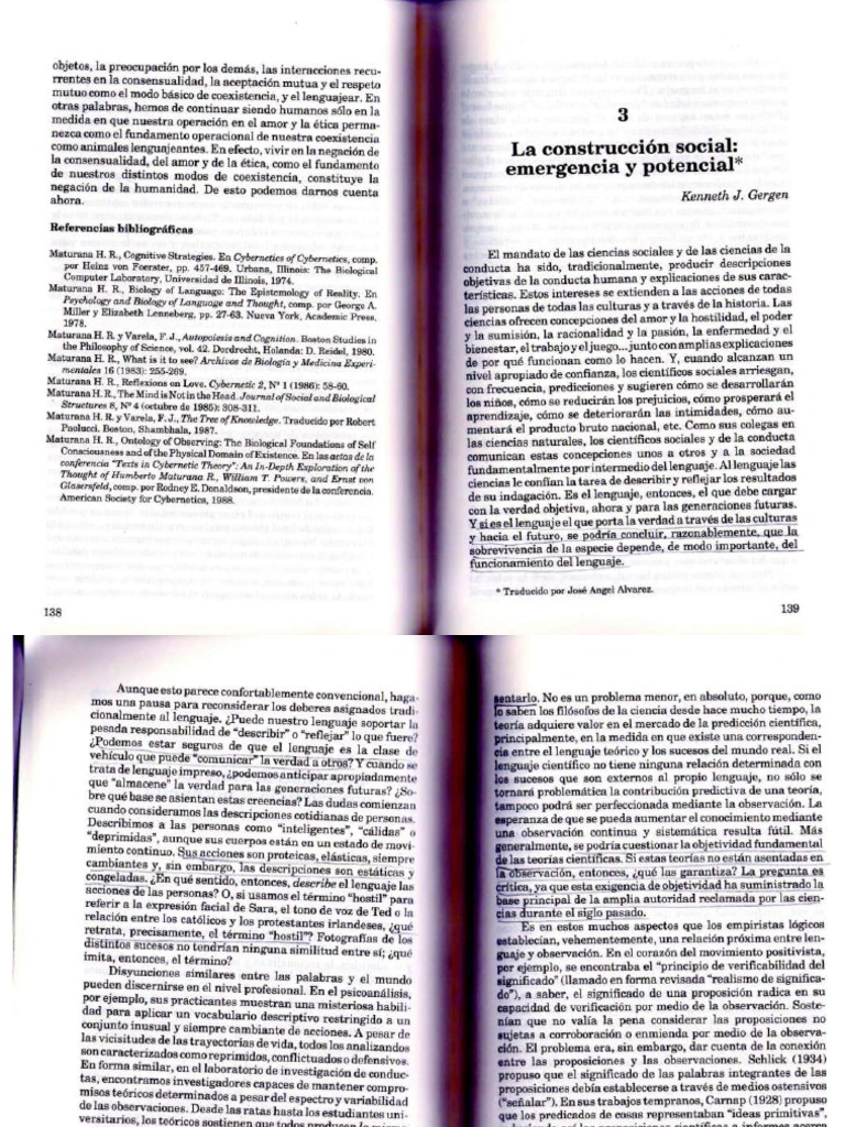 11 GERGEN La Construcción Social Emergencia y Potencial PDF