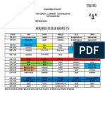 HORARIO ESCOLAR GRUPO 3a Fin de Ciclo