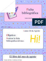 Ficha Bibliográfica AGOSTO (LA HISTORIA DE MANÚ)