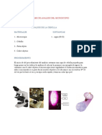 Informe de Analisis Del Microscopio