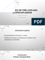 Diseases of The Gonads-Hypogonadism: Applied Medicine DR Sybil Rose