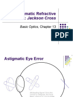 Astigmatic Refractive Correction: Jackson Cross: Basic Optics, Chapter 13