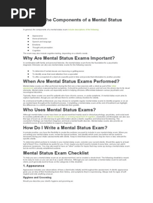 Mental Status Exam