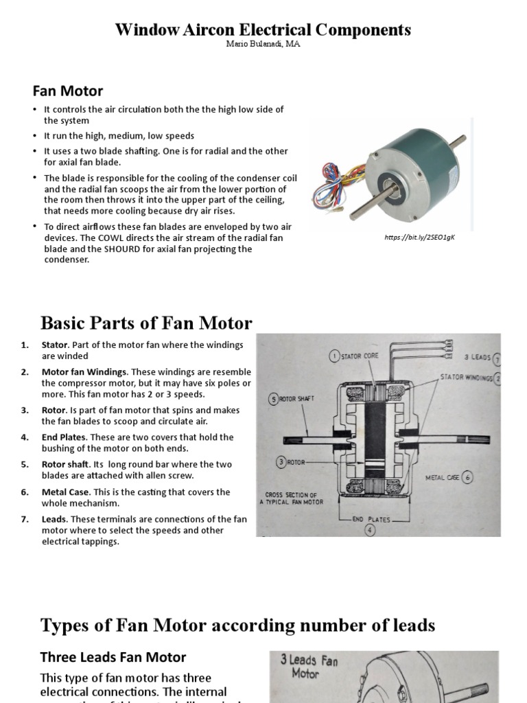 Fan Motor Basic Parts PDF Electric Motor Manufactured Goods