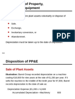 Disposals and Depreciation