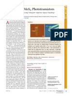 Single-Layer Mos Phototransistors: Results and Discussion