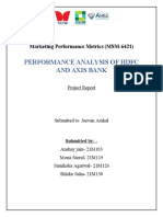 Marketing Performance Metrics (MSM-6421): Comparing HDFC and Axis Bank Performance
