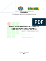 Projeto pedagógico do curso de Licenciatura em Matemática