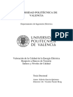 Valoración de la Calidad de la Energía Eléctrica Respecto a Huecos de Tensió