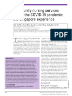 Community Nursing Services During The COVID 19 Pandemic: The Singapore Experience