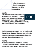 História da Assembléia de Deus no Brasil em 1910