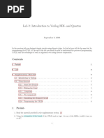 Lab 2: Introduction To Verilog HDL and Quartus: September 8, 2009