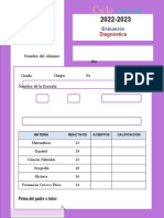 6°? Diagnóstico Examen Ciclo Escolar 2023?