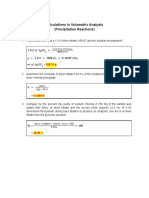 Calculations in Volumetric Analysis 