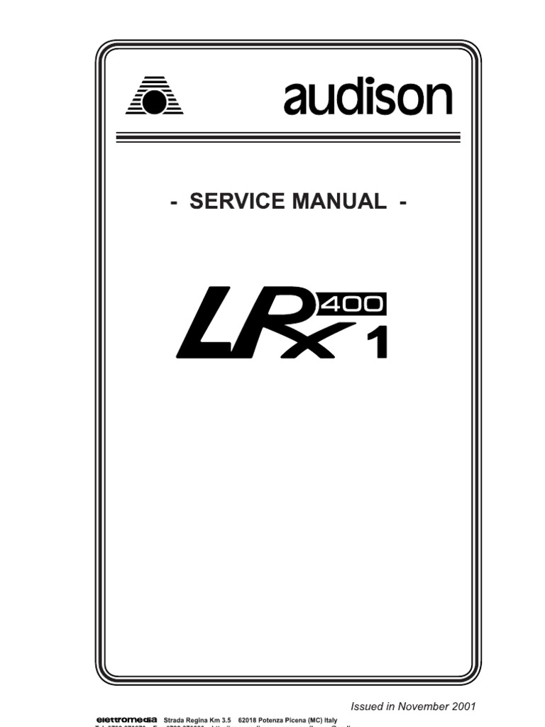 LRX 1.400 Service Manual | PDF | Amplifier | Loudspeaker