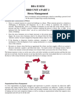 Bba Ii Sem HRD Unit 4 Part 2 Stress Management: Definition and Characteristics of Stress