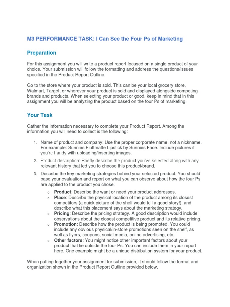 Abm8 m3 Performance Task | PDF | Marketing | Brand