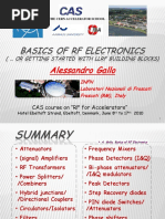 Basics of RF Electronics: Alessandro Gallo