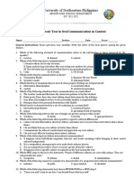 Diagnostic Test in Oral Communication in Context (Recovered)