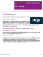 Effective Questioning Transcript: Cambridge Professional Development