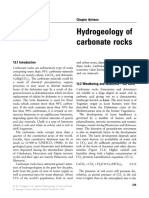 Hydrogeology Carbonate Rocks: Chapter Thirteen