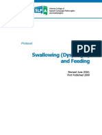 Swallowing (Dysphagia) and Feeding: Protocol