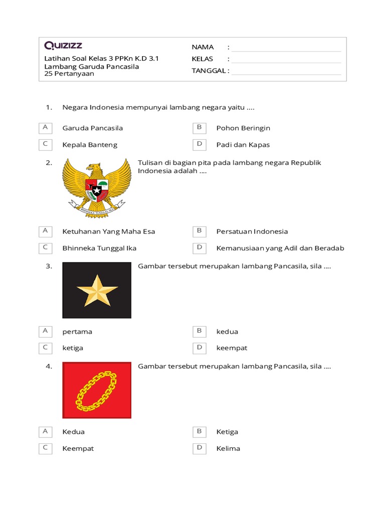 Mengenal Pancasila Lebih Dekat: Soal-Soal Latihan untuk Siswa Kelas 3 SD