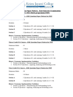 UG I Sem 2021 Batch QP Pattern For End Sem Exam