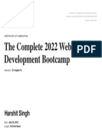Udemy: The Complete 2022 Web Development Bootcamp