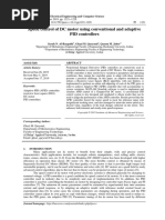 Speed Control of DC Motor Using Conventional and Adaptive PID Controllers