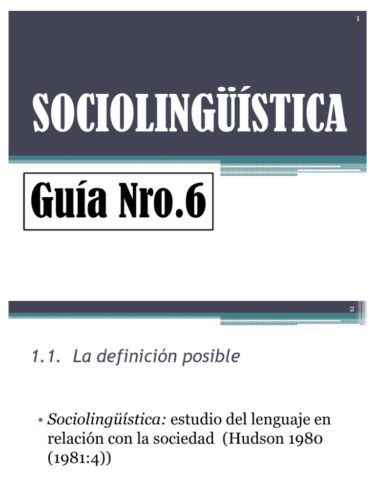 Sociolinguistica PDF Dialecto Sociolingüística