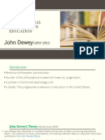 Philosophical Thougths On Education - John Dewey
