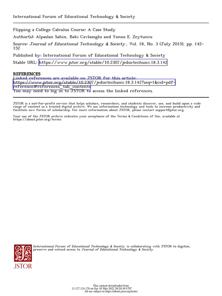 Flipping a College Calculus Course: Analyzing Student Preparation ...