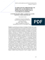 Entornos Virtuales de Aprendizaje Y Su Contribución Al Desarrollo de Competencias en El Marco de La Convergencia Europea