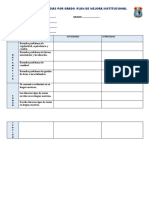 Actividades y Estrategias Plan de Mejora Por Grado