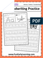Free Letter Tracing Worksheets A Z Handwriting Practice