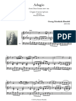 [Free Scores.com] Haendel Georg Friedrich Adagio From Sonata Hwv 366 Organ Transcription 143913