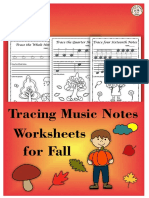 FMH - Tracing Music Notes, Bass and Treble Clef - прописи