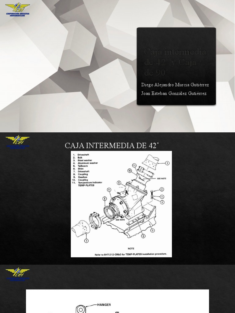 Caja Intermedia de 42 y Caja de | PDF | Tornillo | Engranaje